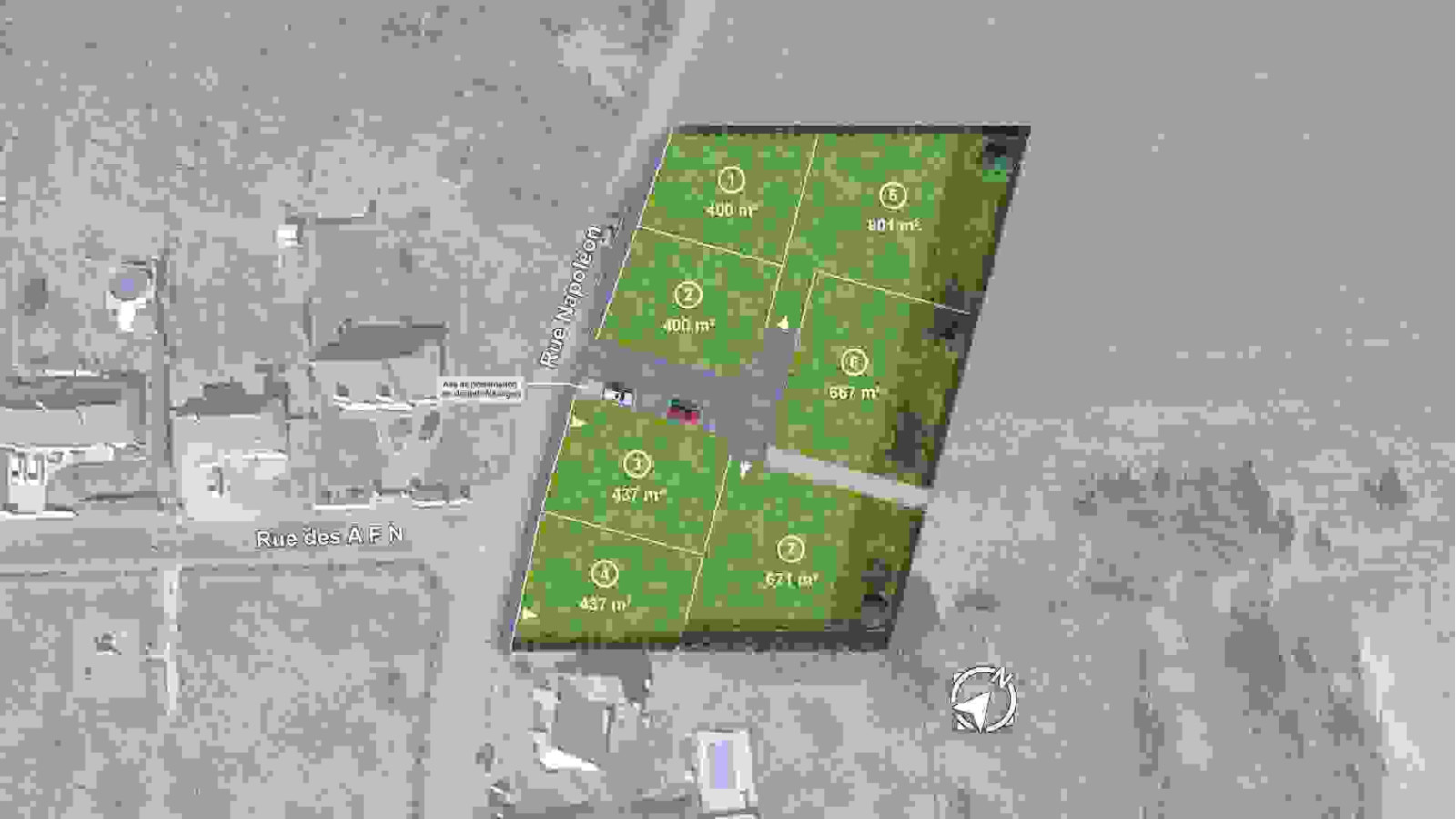 Terrain constructible de 671m2 à Courçay